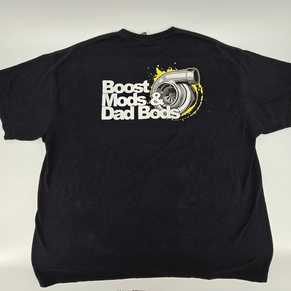 Cleetus McFarland Boost Mods & Dad Bods Turbo Graphic T Shirt Black Men's 2XL